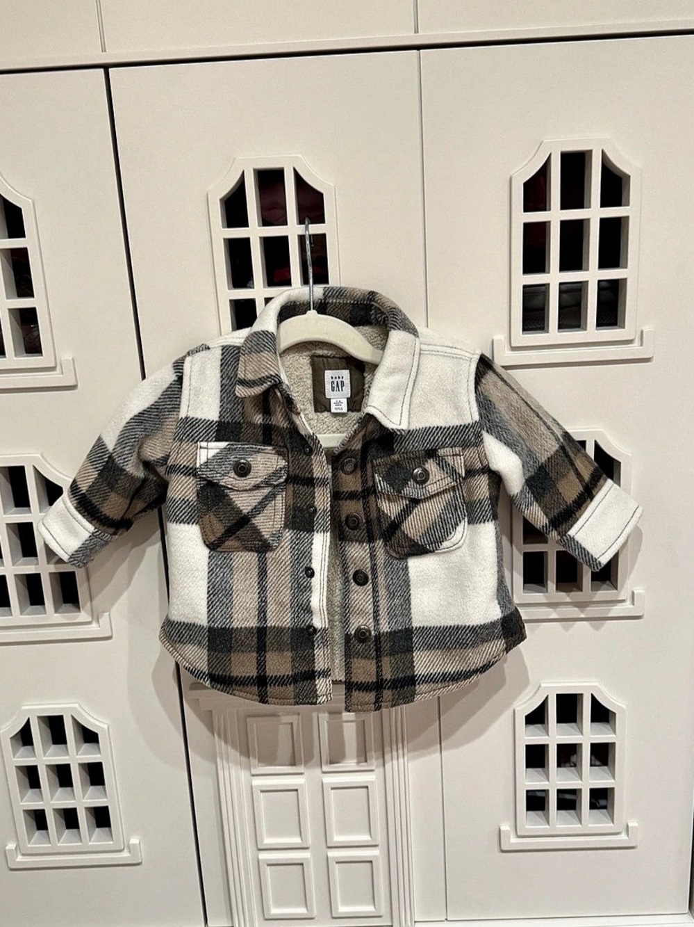 Baby GAP Kids Plaid Sherpa Jacket 0-6mo